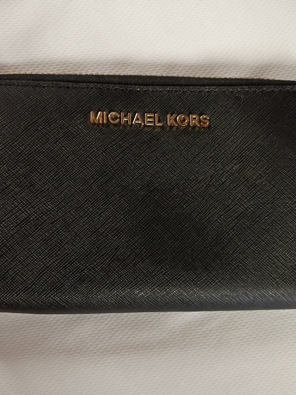 Michael Kors Black Wallet with Gold Hardware